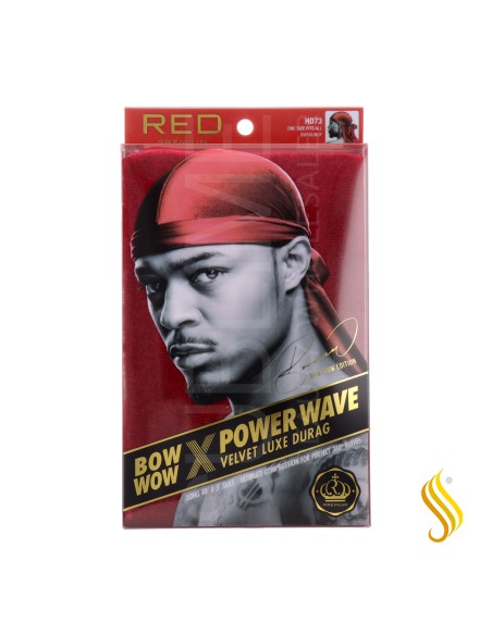 Red Kiss Power Wave Velvet Durag Burgundy Capa De Cabello